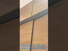 Hout afgewerkte aluminium deur