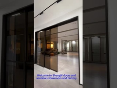 Grijze dubbele glazen schuifdeur