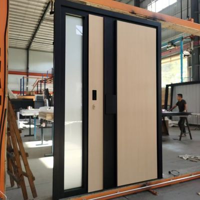 Op maat gemaakte aluminium tuinpoort Winddruk Aluminium Pivot voordeuren