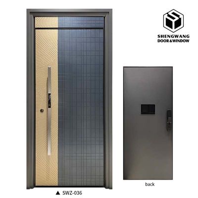 Swing Gold Aluminium Commerciële toegangsdeuren Hoofd Exterieur Aluminium Frame Exterieur Deur