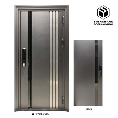 Anti-diefstal poeder bekleed afwerking Moderne aluminium toegangsdeuren commercieel grijs