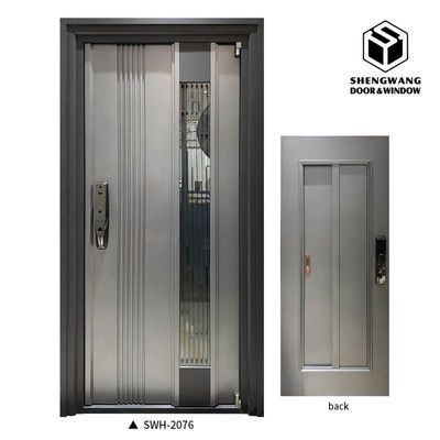 ODM geluidsreductie Aluminium ingang deur koper imitatie oppervlak afwerking Aluminium ingang deuren