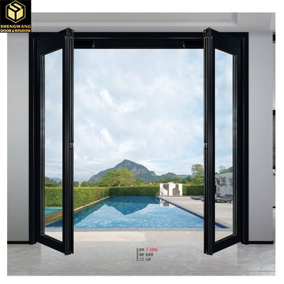 Dubbele beglazing ingang PT deur 1,2m breedte Custom aluminium schuifdeuren Sleutel slot