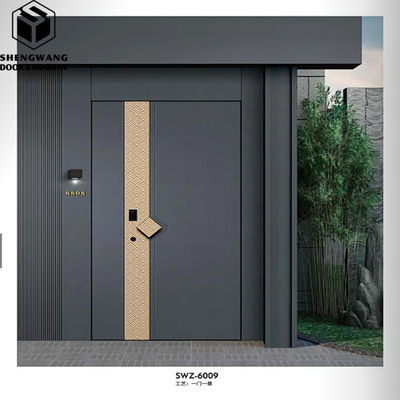 Grauwe slaapkamer Aluminium ingang deur Residentiële Aluminium voordeuren voor huizen