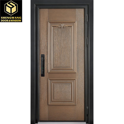 MDF Aangepaste Kleur Aluminium Entree Deur Draaiend Links Aluminium Voordeur