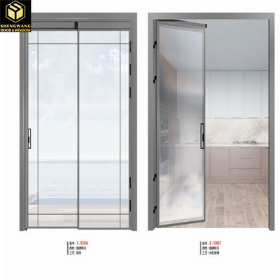 Commercieel geschikt Aluminium Glijdglasdeur Swing Half Interieur Aluminium Glasdeuren