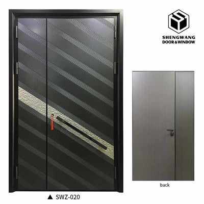 Gegote Villa Khaki Koper aluminium buitendeuren Opvouwbare aluminium ingang deur Op maat gemaakte breedte