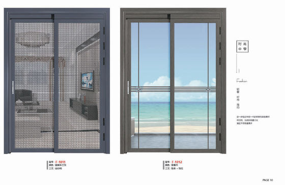 Witte aluminium schuiframen Op maat gemaakt Glanzige commerciële aluminium horizontale schuiframen