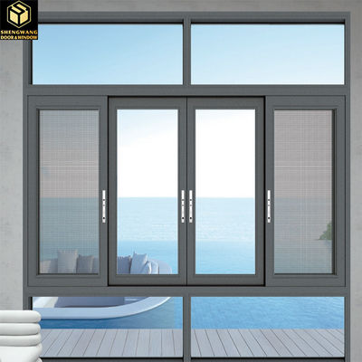 Moderne hefboomhandgreep Aluminium schuifvensters Aluminium schuifvensters voor balkon