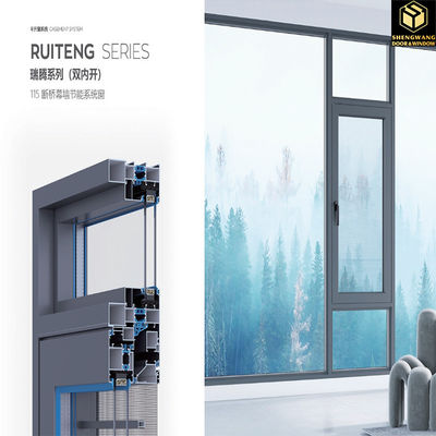 Roestvrij aluminium schuifvenster geluidsabsorberend aluminium schuifband