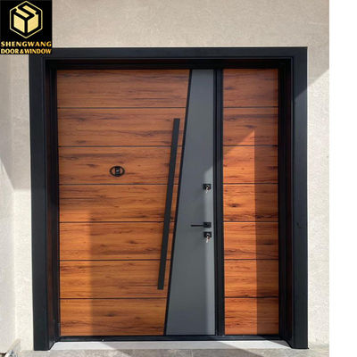 Swing links Grijze huizen roestvrij staal Swing deur voor huis deur opent naar buiten waterdicht