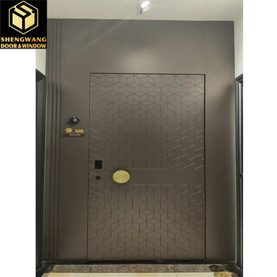 Gepersonaliseerde grootte Hotel Swinging Roestvrij staal deur Warmteoverdracht Print Metalen Luwer deuren