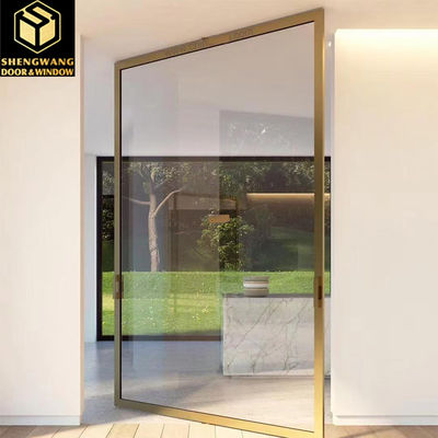 Dubbele beglazing ingang PT deur 1,2m breedte Custom aluminium schuifdeuren Sleutel slot