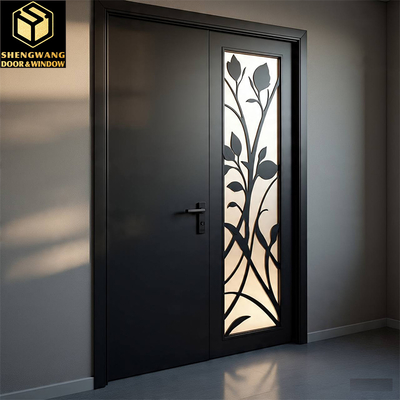 Handvat Zwart Houten Aluminium Tuinpoort Geruisloos Aluminium Pivot Ingang Doors