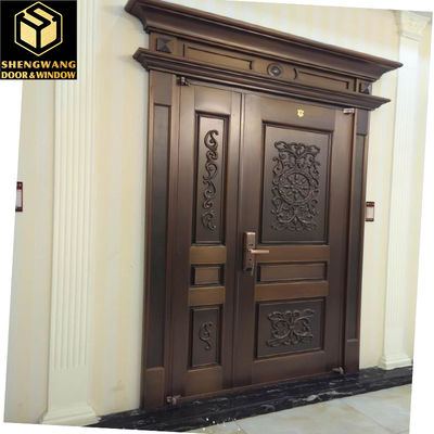 ODM Swing Aluminium Voetgangers Tuinpoorten Koper Imitatie Oppervlak Afwerking Metalen Poort Buiten